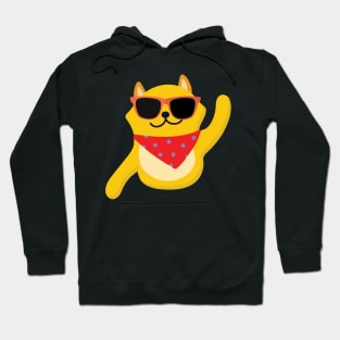 cat wearing sunglasses Hoodie